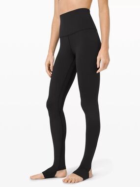 Lululemon Super High-Waist Black Stirrup Leggings
